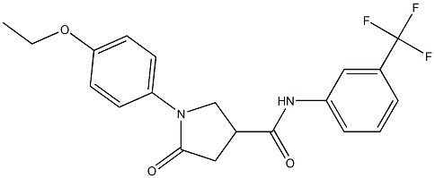 1-(4-ethoxyphenyl)-5-oxo-N-[3-(trifluoromethyl)phenyl]pyrrolidine-3-carboxamide Structure