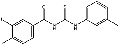 3-iodo-4-methyl-N-{[(3-methylphenyl)amino]carbonothioyl}benzamide Structure