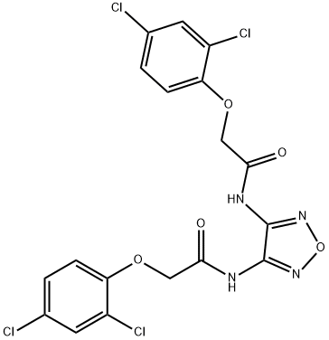 N,N'-1,2,5-oxadiazole-3,4-diylbis[2-(2,4-dichlorophenoxy)acetamide] 구조식 이미지