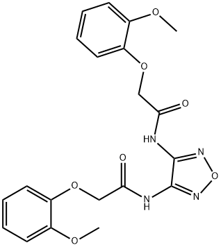 N,N'-1,2,5-oxadiazole-3,4-diylbis[2-(2-methoxyphenoxy)acetamide] Structure