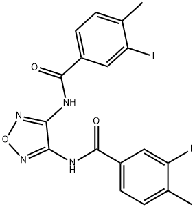 N,N'-1,2,5-oxadiazole-3,4-diylbis(3-iodo-4-methylbenzamide) Structure