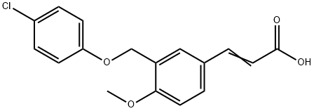 (2E)-3-{3-[(4-Chlorophenoxy)methyl]-4-methoxyphenyl}acrylic acid Structure