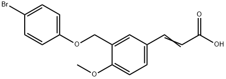 (2E)-3-{3-[(4-Bromophenoxy)methyl]-4-methoxyphenyl}acrylic acid Structure