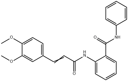 2-{[3-(3,4-dimethoxyphenyl)acryloyl]amino}-N-phenylbenzamide Structure