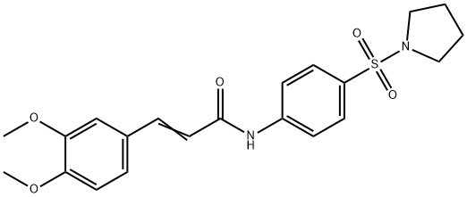 3-(3,4-dimethoxyphenyl)-N-[4-(1-pyrrolidinylsulfonyl)phenyl]acrylamide Structure