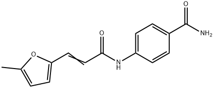 4-{[3-(5-methyl-2-furyl)acryloyl]amino}benzamide 구조식 이미지