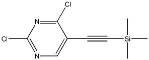 2-(2,4-dichloropyrimidin-5-yl)ethynyl-trimethylsilane Structure