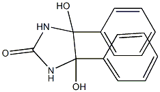 4,5-dihydroxy-4,5-diphenylimidazolidin-2-one Structure