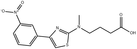 4-{Methyl-[4-(3-nitro-phenyl)-thiazol-2-yl]-amino}-butyric acid Structure