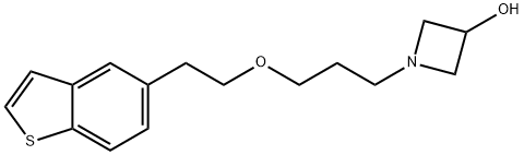 3-Azetidinol, 1-[3-(2-benzo[b]thien-5-ylethoxy)propyl]- Structure