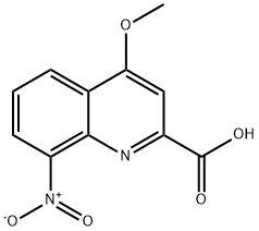 4-Methoxy-8-nitro-quinoline-2-carboxylic acid 구조식 이미지