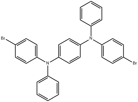 N,N'-Bis-(4-bromo-phenyl)-N,N'-diphenyl-benzene-1,4-diamine 구조식 이미지