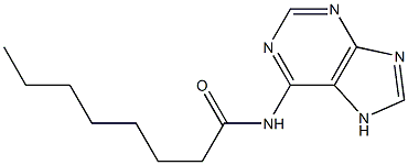 Adenine, N-octanoyl- 구조식 이미지