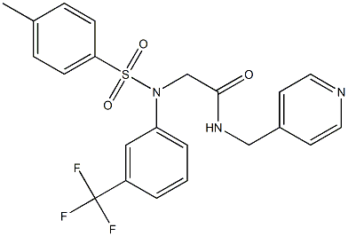 2-[N-(4-methylphenyl)sulfonyl-3-(trifluoromethyl)anilino]-N-(pyridin-4-ylmethyl)acetamide Structure