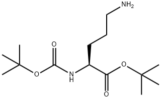 (2S)-5-amino-2-(tert-butoxycarbonylamino)-pentanoic acid tert-butyl ester 구조식 이미지