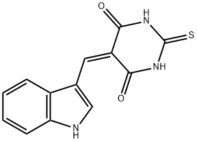 4,6(1H,5H)-Pyrimidinedione,dihydro-5-(1H-indol-3-ylmethylene)-2-thioxo- Structure