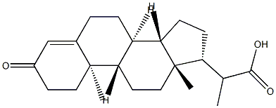 2-[(8S,9S,10R,13R,14S,17R)-10,13-dimethyl-3-oxo-1,2,6,7,8,9,11,12,14,15,16,17-dodecahydrocyclopenta[a]phenanthren-17-yl]propanoic acid Structure