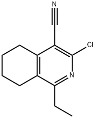 3-Chloro-1-ethyl-5,6,7,8-tetrahydro-isoquinoline-4-carbonitrile Structure