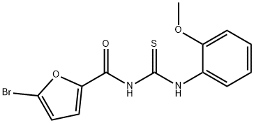 5-bromo-N-((2-methoxyphenyl)carbamothioyl)furan-2-carboxamide 구조식 이미지