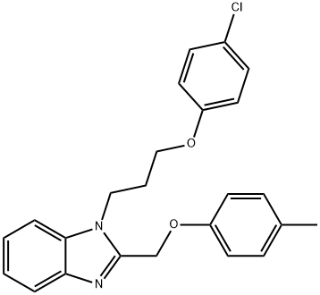 1-(3-(4-chlorophenoxy)propyl)-2-((p-tolyloxy)methyl)-1H-benzo[d]imidazole Structure