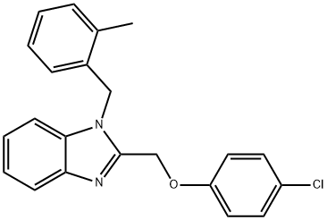 2-((4-chlorophenoxy)methyl)-1-(2-methylbenzyl)-1H-benzo[d]imidazole Structure
