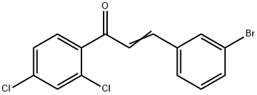 (2E)-3-(3-bromophenyl)-1-(2,4-dichlorophenyl)prop-2-en-1-one 구조식 이미지