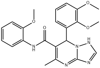 7-(2,3-dimethoxyphenyl)-N-(2-methoxyphenyl)-5-methyl-4,7-dihydro-[1,2,4]triazolo[1,5-a]pyrimidine-6-carboxamide 구조식 이미지