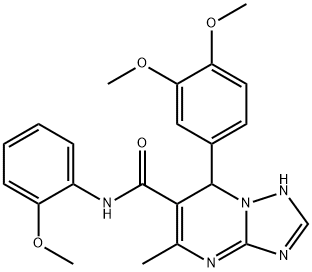 7-(3,4-dimethoxyphenyl)-N-(2-methoxyphenyl)-5-methyl-4,7-dihydro-[1,2,4]triazolo[1,5-a]pyrimidine-6-carboxamide Structure