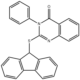 2-(9H-fluoren-9-ylsulfanyl)-3-phenylquinazolin-4(3H)-one Structure