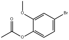 Acetic acid 4-bromo-2-methoxy-phenyl ester 구조식 이미지