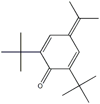 2,5-Cyclohexadien-1-one,2,6-bis(1,1-dimethylethyl)-4-(1-methylethylidene)- Structure