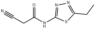 2-cyano-N-(5-ethyl-1,3,4-thiadiazol-2-yl)acetamide 구조식 이미지
