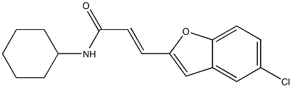 (E)-3-(5-chloro-1-benzofuran-2-yl)-N-cyclohexylprop-2-enamide Structure