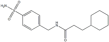 3-cyclohexyl-N-[(4-sulfamoylphenyl)methyl]propanamide 구조식 이미지
