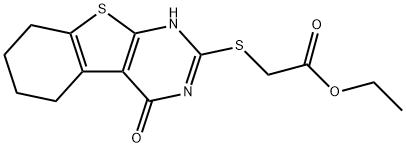 ethyl 2-((4-oxo-3,4,5,6,7,8-hexahydrobenzo[4,5]thieno[2,3-d]pyrimidin-2-yl)thio)acetate 구조식 이미지