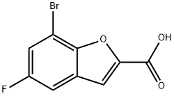 7-BROMO-5-FLUOROBENZOFURAN-2-CARBOXYLIC ACID 구조식 이미지