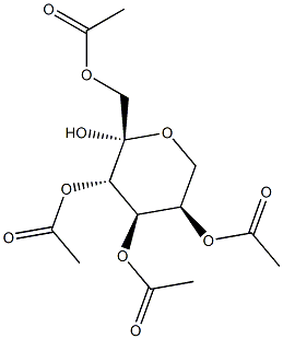 .beta.-D-Fructopyranose, 1,3,4,5-tetraacetate 구조식 이미지