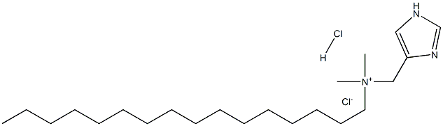 1H-Imidazole-4-methanaminium, N-hexadecyl-N,N-dimethyl-, chloride, monohydrochloride Structure