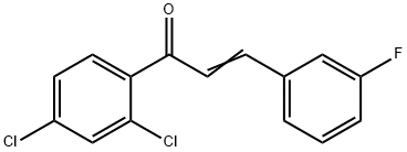 (2E)-1-(2,4-dichlorophenyl)-3-(3-fluorophenyl)prop-2-en-1-one 구조식 이미지