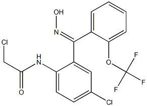 2-chloro-N-[4-chloro-2-[(Z)-N-hydroxy-C-[2-(trifluoromethoxy)phenyl]carbonimidoyl]phenyl]acetamide Structure