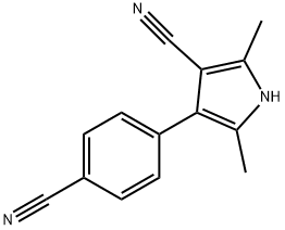 4-(4-cyanophenyl)-2,5-dimethyl-1H-pyrrole-3-carbonitrile Structure