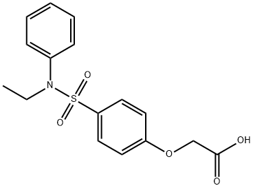 [4-(Ethyl-phenyl-sulfamoyl)-phenoxy]-acetic acid 구조식 이미지