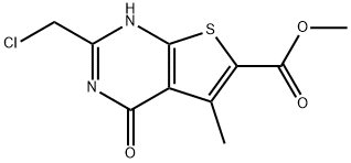 methyl 2-(chloromethyl)-4-hydroxy-5-methylthieno[2,3-d]pyrimidine-6-carboxylate 구조식 이미지