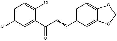 (2E)-3-(2H-1,3-benzodioxol-5-yl)-1-(2,5-dichlorophenyl)prop-2-en-1-one 구조식 이미지