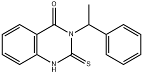 4(1H)-Quinazolinone, 2,3-dihydro-3-(1-phenylethyl)-2-thioxo- Structure