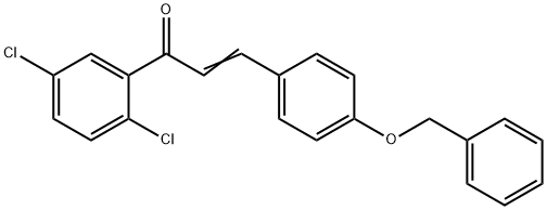 (2E)-3-[4-(benzyloxy)phenyl]-1-(2,5-dichlorophenyl)prop-2-en-1-one 구조식 이미지