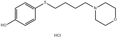 4-[[4-(4-MORPHOLINYL)BUTYL]THIO]-PHENOL HCL Structure