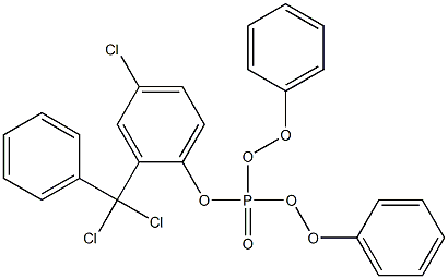4-chloro-2-(dichloro-phenyl-methyl)-1-diphenoxyphosphoryloxy-benzene Structure