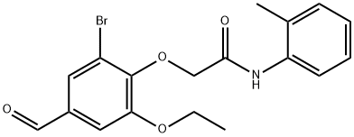 2-(2-bromo-6-ethoxy-4-formylphenoxy)-N-(2-methylphenyl)acetamide Structure