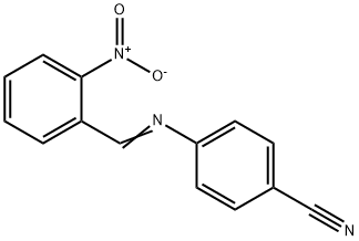 4-[(2-nitrobenzylidene)amino]benzonitrile Structure